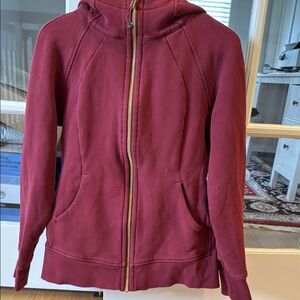 Lululemon Burgundy Zip-Up Hoodie